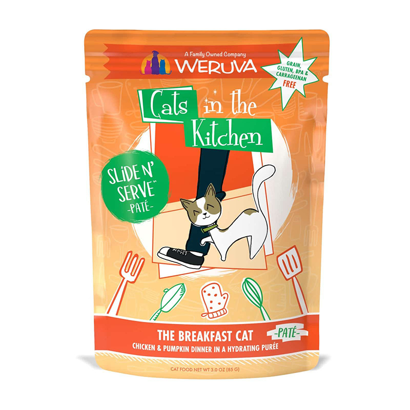 WERUVA The Breakfast Cat Chicken &amp; Pumpkin Dinner Pate Cat Food 3 oz  I020028