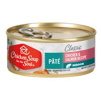 Chicken Soup for the Soup Indoor  Classic Pate Chicken &amp; Salmon Recipe Canned Cat Food 5.5 oz. I020095