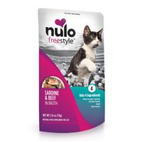 Nulo Freestyle Sardine &amp; Beef in Broth Pouch for Cats 2.8 oz I020221