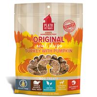 Plato Pet Treats Original Real Strips Turkey with Pumpkin Dog Treats 6 oz. I020671
