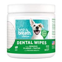 TropiClean Fresh Breath Dental Wipes for Dogs &amp; Cats 50 ct I021378