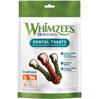 6ct Whimzees Brushzees Large Dental Dog Treat 6 ct 465514