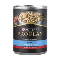 Purina Pro Plan Adult Large Breed Beef &amp; Rice Entree Chunks In Gravy Wet Dog Food 13 oz.