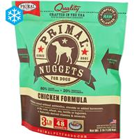 Primal Raw Frozen Nuggets for Dogs Chicken Formula 3 lbs