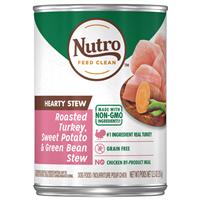 Nutro Hearty Stews Chunky Chicken &amp; Turkey Stew Chunks In Gravy Canned Dog Food 12.5 oz. 92569