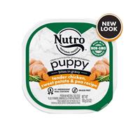 Nutro Tender Chicken &amp; Rice Recipe Cuts In Gravy Puppy Food Tray 3.5 oz. 92751