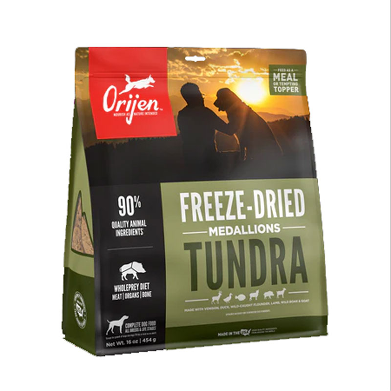ORIJEN Tundra Freeze-Dried Medallions Complete Dog Food 16 oz. I005041