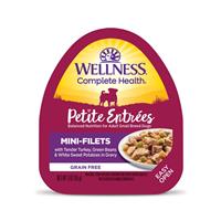 Petite Entrees Mini-Filets Tender Turkey, Green Beans &amp; White Sweet Potatoes in Gravy Dog Food 3oz Can I007358