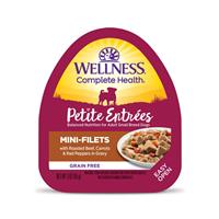 Petite Entrees Mini-Filets Roasted Beef, Carrots &amp; Red Peppers in Gravy Dog Food 3oz Tub I007359