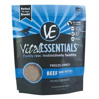 Vital Essentials Freeze-Dried Beef Mini Patties For Dogs 1lb Bag I013606