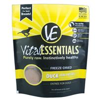 Vital Essentials Duck Entree Mini Patties Grain-Free Freeze-Dried Dog Food 1lb bag I013609