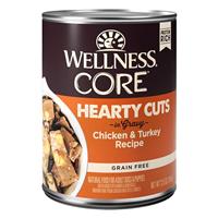 Wellness CORE Hearty Cuts Chicken &amp; Turkey Dog Food 12.5oz Can I013717
