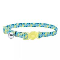 Coastal Safe Cat Lime Teal Scales Fashion Adjustable Breakaway Collar 3/8&quot; x 8&quot;-12&quot; I018931
