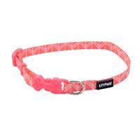 Coastal Li&#39;l Pals Pink Tribal Chervon Adjustable Patterned Dog Collar  I019014b