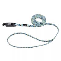 Coastal Li&#39;l Pals Teal &amp; Yellow Stained Glass Patterned Dog Leash with E-Z Snap 6&#39; I019023