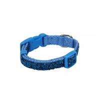 Li&#39;l Pals Adjustable Dog Collar with Blue Glitter Overlay I019024b