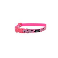 Coastal Li&#39;l Pals Pink with Hearts Reflective Dog Collar I019044b