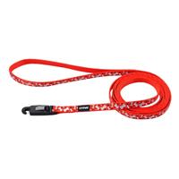 Coastal Li&#39;l Pals Red with Bones &amp; Triangles Reflective Dog Leash 3/8&quot; X 6&#39; I019050