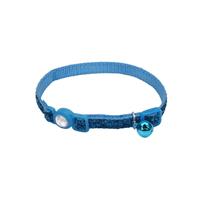 Coastal Safe Cat Blue Lagoon Jeweled Buckle Adjustable Breakaway Cat Collar 3/8&quot; X 8&quot;-12&quot; I019293