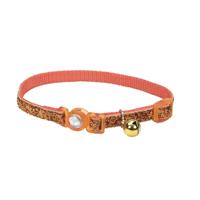 Coastal Safe Cat Sunset Orange Jeweled Buckle Adjustable Breakaway Cat Collar 3/8&quot; X 8&quot;-12&quot; I019298