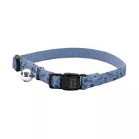 Coastal New Earth Soy Adjustable Breakaway Cat Collar Slate with Fish 3/8&quot; X 8&quot;-12&quot; I019300