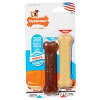 Nylabone Stages Puppy Chew Toy 2pk. Chicken &amp; Peanut Butter Flavor X-Small/Petite I020344