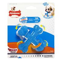 Nylabone Teething Puppy Chew X Bone Chew Toy Beef Flavor I020349