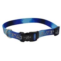 Coastal Lazer Brite Blue with Bones Patterned Collar I020935b