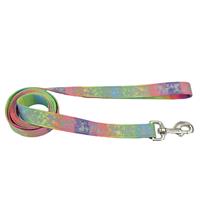 Coastal Lazer Brite Rainbow with Hearts Patterned Leash I020942b