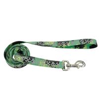 Coastal Lazer Brite Lime with Skulls Patterned Leash I020943b