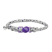 Coastal Purple Floral Safe Cat Round Fashion Collar 3/8&quot; X 8&quot;-12&quot; I021749
