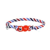 Coastal Red, White &amp; Blue Safe Cat Round Fashion Collar 3/8&quot; X 8&quot;-12&quot; I021751