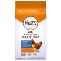 Nutro Wholesome Essentials Senior Farm-Raised Chicken &amp; Brown Rice Recipe Cat Food 5 lbs. I021858
