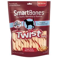 SmartBone Smart Twist Sticks Chews Vegetable &amp; Chicken 50pk I021951