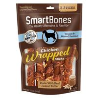 SmartBones Chicken Wrapped Sticks  with Peanut Butter &amp; Vegetable 8pk I021953