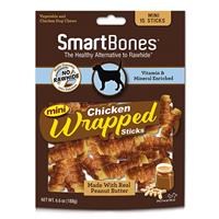 SmartBones Mini Chicken Wrapped Sticks with Peanut Butter 15 pack I021955