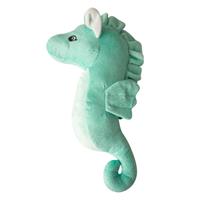 SnugARooz Sandy the Sea Horse 17 in. Teal  Plush Dog Toy  I022139