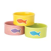 Petrageous Designs Teeny Tiny Fish Cat Water Bowl 2 Cup I022165