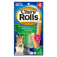 Inaba Churu Rolls Chicken Recipe Wraps Tuna Recipe 4 Pk.Inaba Chicken/Tuna Churu Rolls I022289