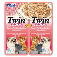 Inaba Twin Pack Tuna &amp; Chicken Recipe in Tuna Broth for Cats I022292