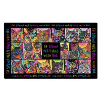 Drymate Pet Bowl Placemat Dean Russo Cat Collage 12&quot; X 20&quot; I022315