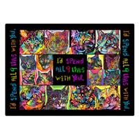 Drymate Cat Litter Mat Cat Collage 20” X 28” I022316