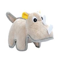 Zeus Safri Beige Rhino Dog Toy 6 in. I022321