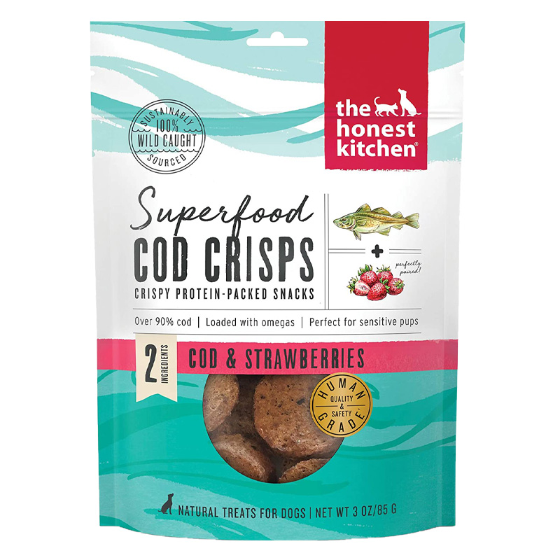 The Honest Kitchen Superfood Cod Crisps Cod &amp; Strawberry 3 oz. I022489