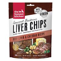 Honest Kitchen Gourmet Barbecue Liver Chips Beef Liver &amp; Cheddar Recipe 4 oz. I023272