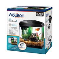 Aqueon LED MiniBow Desktop Aquarium Black 1 Gallon I023499