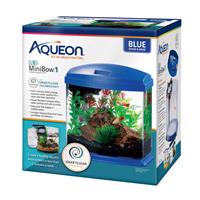 Aqueon LED MiniBow Desktop Aquarium Blue 1 Gallon I023500