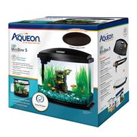 Aqueon LED BettaBow Desktop Aquarium Kit Black 5 Gallon I023502