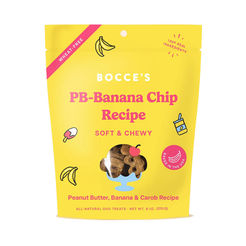 Bocce&#39;s Bakery PB-Banana Chip Recipe Soft &amp; Chewy Treats 6 oz. I023506