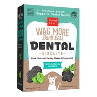 Wag More Bark Less Dental Biscuits Bone Charcoal, Parsley Flakes &amp; Peppermint with Natural Chicken 14 oz. I023713